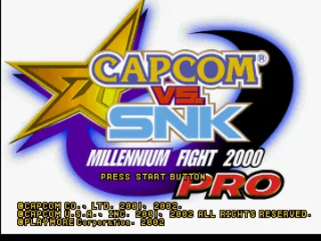 Capcom vs SNK Pro (US) screen shot title